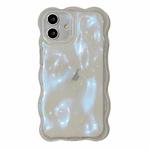 For iPhone 16 Plus Wave Bubbles TPU Phone Case(Clear Glitter Blue)
