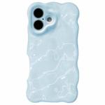 For iPhone 16 Plus Wave Bubbles TPU Phone Case(Baby Blue)