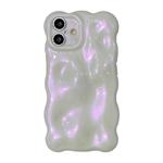 For iPhone 16 Wave Bubbles TPU Phone Case(Glitter Pink)