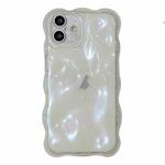 For iPhone 16 Wave Bubbles TPU Phone Case(Clear Glitter Pink)