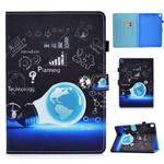 For iPad 10.2 / iPad Pro 10.5 Colored Drawing Stitching Horizontal Flip Leather Case with Holder & Card Slots & Sleep / Wake-up Function(Lamp Bulb)