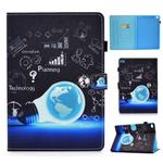 For iPad 9.7 (2017) / (2018) / Air 2 / Air Colored Drawing Stitching Horizontal Flip Leather Case with Holder & Card Slots & Sleep / Wake-up Function(Lamp Bulb)