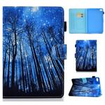 For iPad mini 5 / mini 4 / mini 3 / mini 2 / mini Colored Drawing Stitching Horizontal Flip Leather Case with Holder & Card Slots & Sleep / Wake-up Function(Forest)