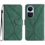 For OPPO Reno10 Global / Reno10 Pro Global Stitching Embossed Leather Phone Case(Green)