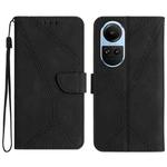 For OPPO Reno10 Global / Reno10 Pro Global Stitching Embossed Leather Phone Case(Black)