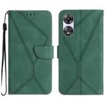 For OPPO A18 / A38 4G Stitching Embossed Leather Phone Case(Green)