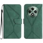 For OPPO Reno12 F 5G Global Stitching Embossed Leather Phone Case(Green)