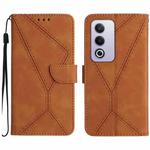 For OPPO A80 EU / A3 Pro Global Stitching Embossed Leather Phone Case(Brown)