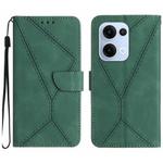 For OPPO Reno13 Global Stitching Embossed Leather Phone Case(Green)