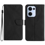 For OPPO Reno13 Global Stitching Embossed Leather Phone Case(Black)