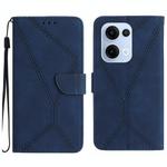 For OPPO Reno13 Global Stitching Embossed Leather Phone Case(Blue)