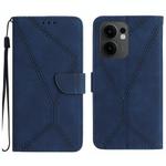 For OPPO Reno13 F 4G / 5G Stitching Embossed Leather Phone Case(Blue)