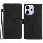 For OPPO Reno14 5G Global Stitching Embossed Leather Phone Case(Black)