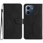 For OPPO A5x 4G Global / 5G Global Stitching Embossed Leather Phone Case(Black)