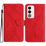 For OPPO A5 5G Global Stitching Embossed Leather Phone Case(Red)