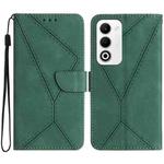 For OPPO A5 5G Global Stitching Embossed Leather Phone Case(Green)