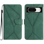 For Google Pixel 8a Stitching Embossed Leather Phone Case(Green)