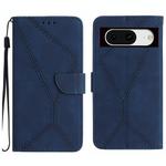 For Google Pixel 8a Stitching Embossed Leather Phone Case(Blue)