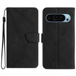 For Google Pixel 9 Pro XL Stitching Embossed Leather Phone Case(Black)