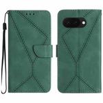 For Google Pixel 9a Stitching Embossed Leather Phone Case(Green)