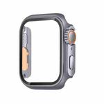 For Apple Watch Series 9 / 8 / 7 41mm Tempered Film Hybrid PC Integrated Watch Case(Original Black Orange)