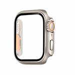For Apple Watch Series 9 / 8 / 7 41mm Tempered Film Hybrid PC Integrated Watch Case(Titanium Gold Orange)