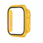 For Apple Watch Series 9 / 8 / 7 41mm Tempered Film Hybrid PC Integrated Watch Case(Yellow)