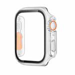 For Apple Watch Series 6 / 5 / 4 / SE 44mm Tempered Film Hybrid PC Integrated Watch Case(Transparent Orange)