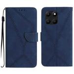 For Honor X6A Stitching Embossed Leather Phone Case(Blue)