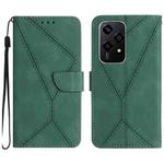 For Honor 200 Lite Global Stitching Embossed Leather Phone Case(Green)