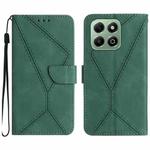 For Honor X6b Stitching Embossed Leather Phone Case(Green)