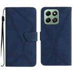 For Honor X6b Stitching Embossed Leather Phone Case(Blue)