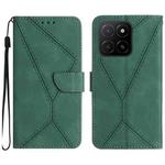 For Honor X5b 4G / X5b Plus 4G Stitching Embossed Leather Phone Case(Green)