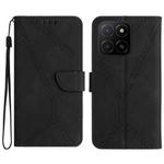 For Honor X5b 4G / X5b Plus 4G Stitching Embossed Leather Phone Case(Black)