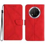 For Honor X9c Stitching Embossed Leather Phone Case(Red)