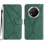 For Honor X9c Stitching Embossed Leather Phone Case(Green)