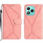 For Honor 400 Lite Stitching Embossed Leather Phone Case(Pink)