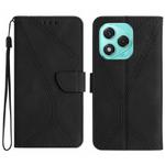 For Honor 400 Lite Stitching Embossed Leather Phone Case(Black)
