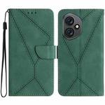 For Honor 400 Global 156.5mm Stitching Embossed Leather Phone Case(Green)
