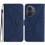 For Honor 400 Global 156.5mm Stitching Embossed Leather Phone Case(Blue)