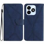 For Honor X5c Plus Stitching Embossed Leather Phone Case(Blue)