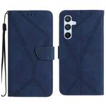 For Samsung Galaxy A25 5G Stitching Embossed Leather Phone Case(Blue)
