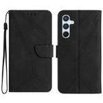 For Samsung Galaxy S24+ 5G Stitching Embossed Leather Phone Case(Black)