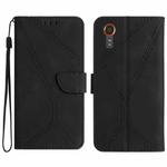 For Samsung Galaxy Xcover 7 5G Stitching Embossed Leather Phone Case(Black)