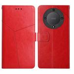 For Honor X9b Y-shaped Pattern Flip Leather Phone Case(Red)