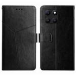 For Honor X8b Y-shaped Pattern Flip Leather Phone Case(Black)