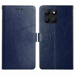 For Honor X8b Y-shaped Pattern Flip Leather Phone Case(Blue)