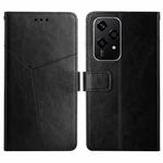 For Honor 200 Lite Global Y-shaped Pattern Flip Leather Phone Case(Black)