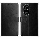 For Honor 200 5G Global Y-shaped Pattern Flip Leather Phone Case(Black)