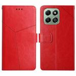 For Honor X6b Y-shaped Pattern Flip Leather Phone Case(Red)